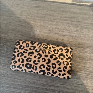 Kate Spade Black and Tan Animal Print Wallet